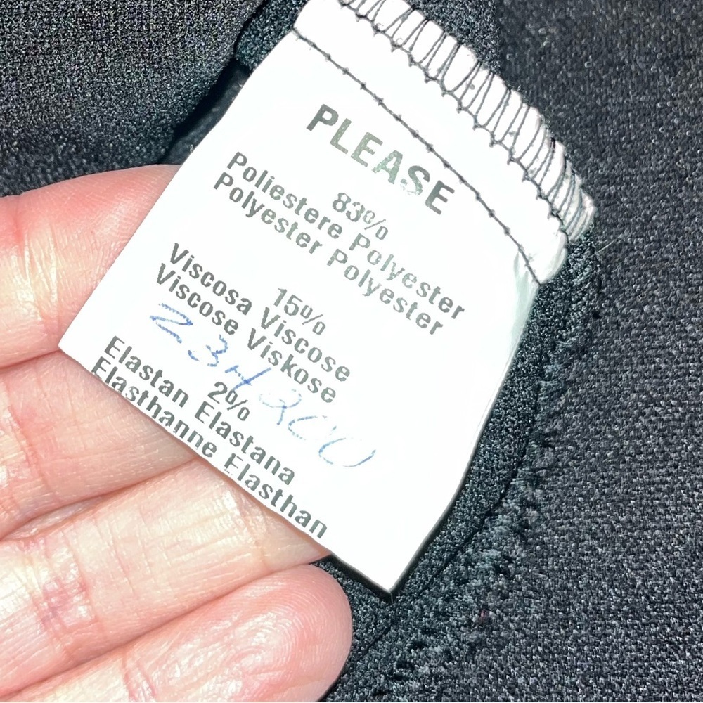 PLEASE Black Ribbed Open Cardigan – Size M - Picture 5 of 8